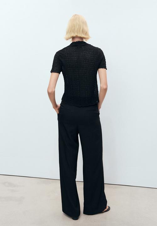 MANGO - Trousers Carla - Black