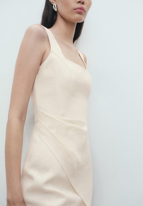 MANGO - Dress Katy - Light Beige