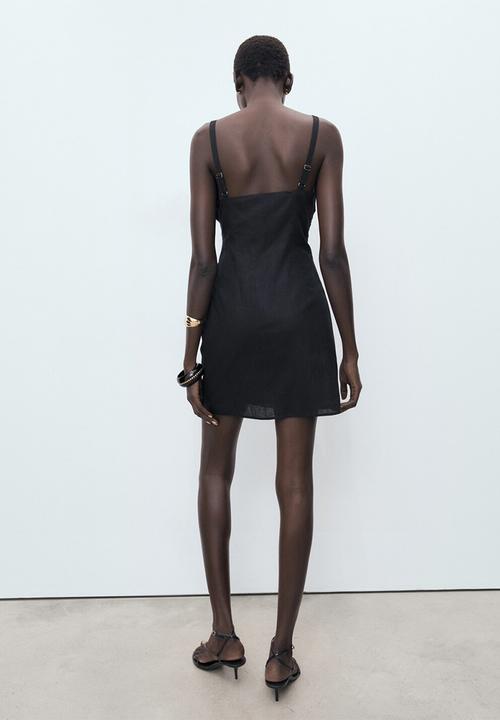 MANGO - Dress Brown - Black