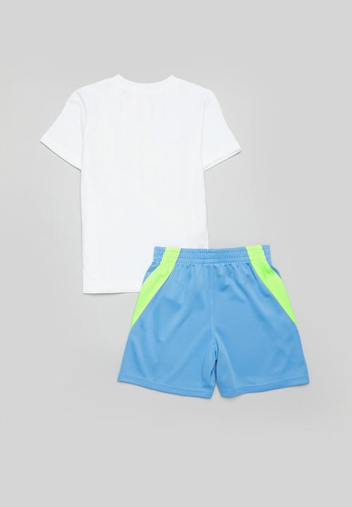 Nike - Nike knit short set - blue beyond & white