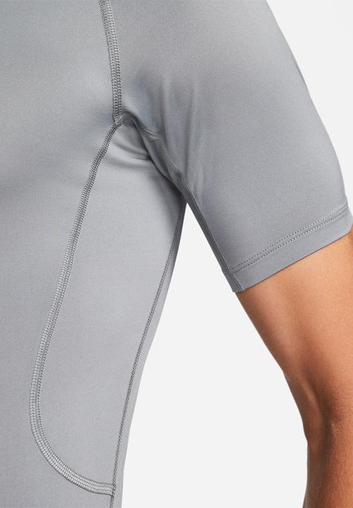 Nike - Nike Pro  Dri-FIT Tight Short-Sleeve Fitness Top - Soke Grey/Black