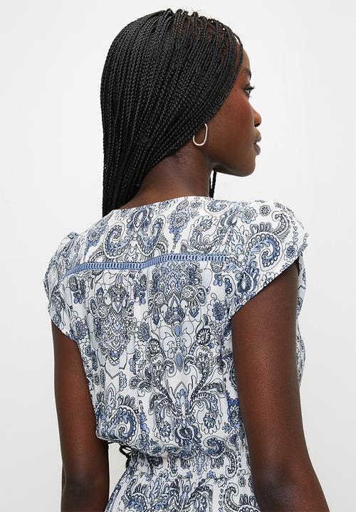 Stella Morgan - Button Through Maxi Dress - Blue