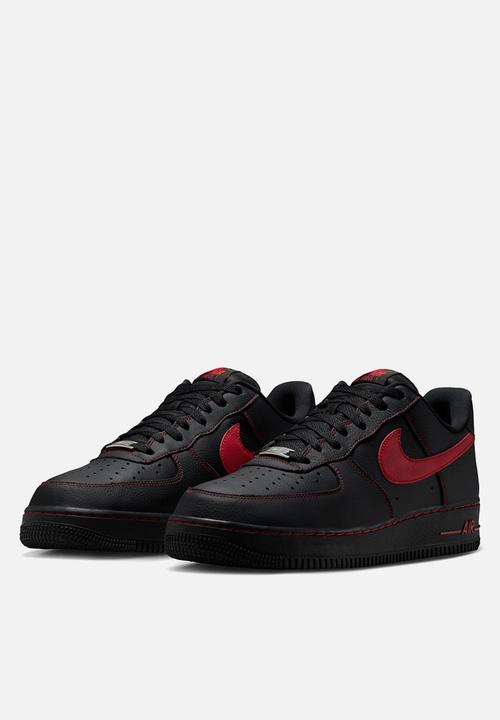 air force 1 black red white