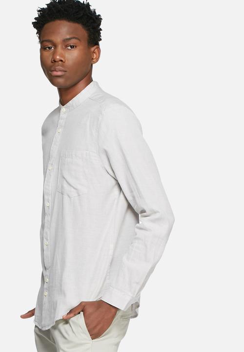 Bellfield - Slub mandarin shirt