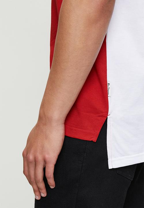 Ben Sherman - Col Block Ben Sherman Tee - Red & White 