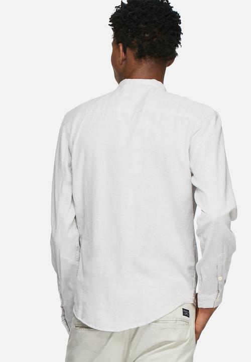 Bellfield - Slub mandarin shirt