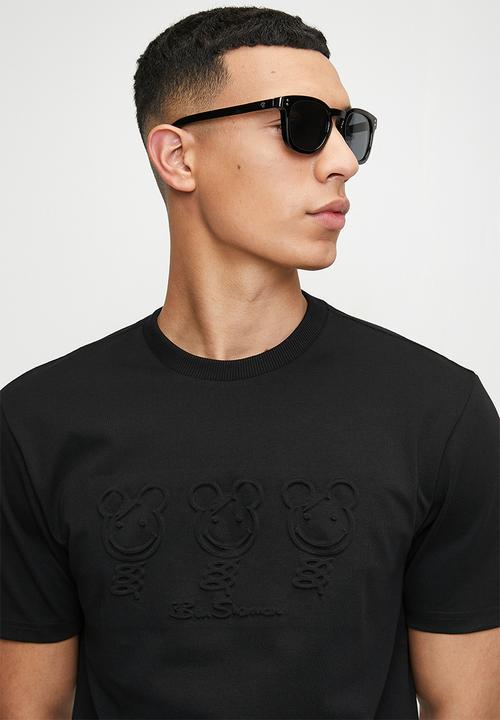 Ben Sherman - Trio Bears Embossed Tee Shirt - Black