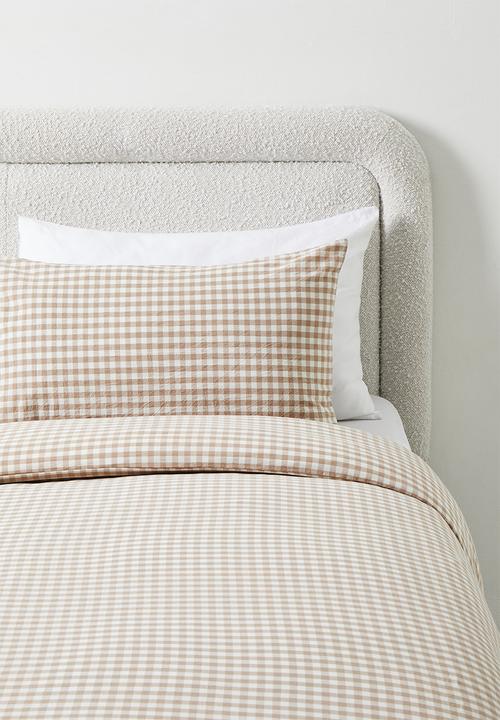 Phlo Studio - Check Washed Cotton Duvet Set - Natural