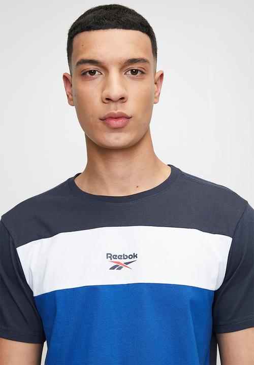 Reebok - Ainsley Crew Neck Colour Block Tee - Vector Navy/White/Vector Blue