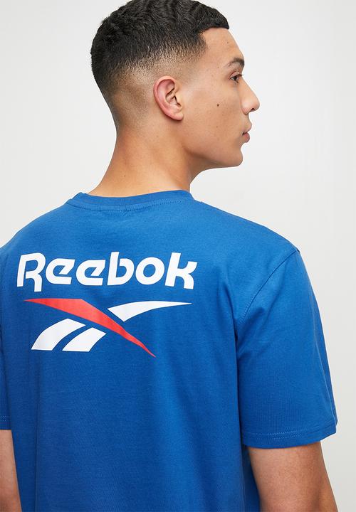 Reebok - Mitcham Front Back Logo Crew Neck Tee - Vector Blue