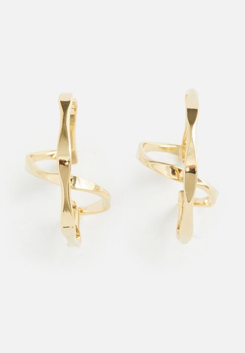 Tessa Design - Kayleigh interlinked hoop earrings-gold