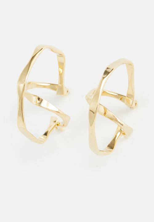 Tessa Design - Kayleigh interlinked hoop earrings-gold