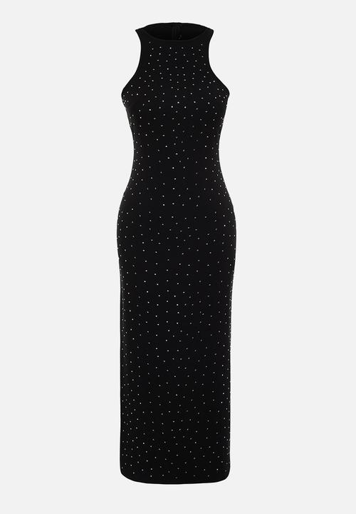 Trendyol - Embellished Fitted Evening Dress - Black