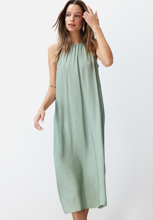 Trendyol - Gather Detailed Aerobin Dress - Khaki