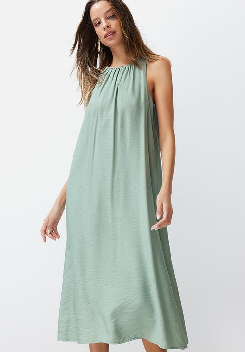 Trendyol - Gather Detailed Aerobin Dress - Khaki