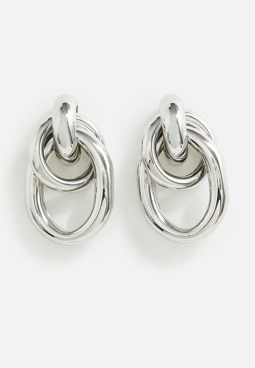 Tessa Design - Elena double hoop earrings - silver