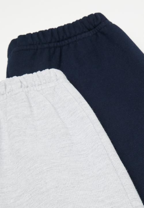 Pop Candy - 2 pack shorts - grey/navy
