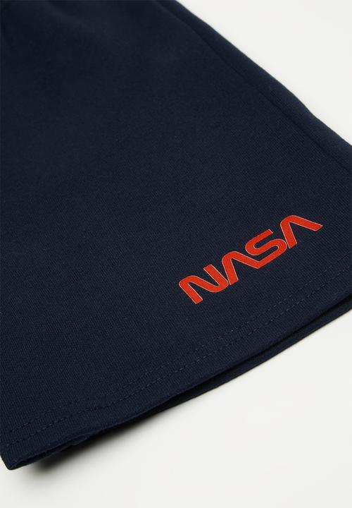 Pop Candy - Logo drawstring shorts - navy/nasa