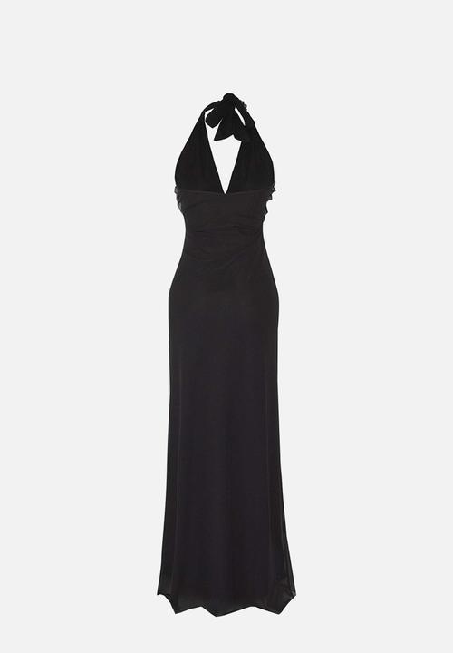 Trendyol - Ruffled Lined Tulle Dress - Black