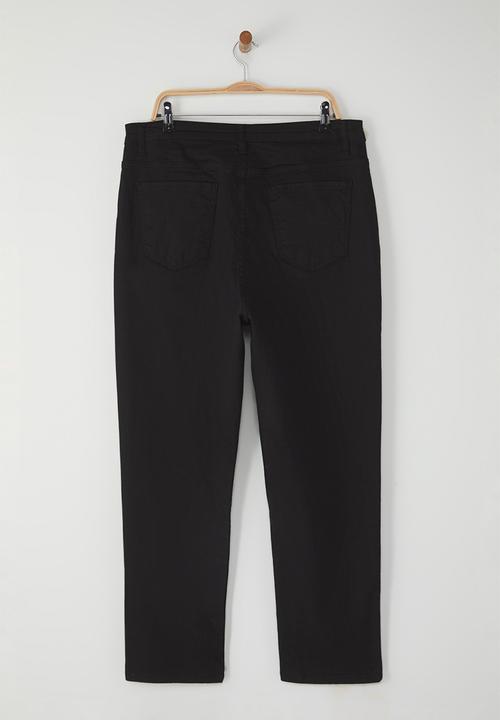 Trendyol - Black high waist plus size mom jeans - black