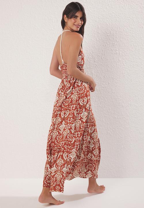Trendyol - Patterned Maxi Woven Beach Dress - Multi
