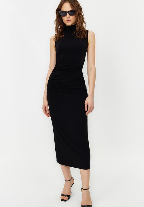 knee length dresses for ladies Unique Vintage Plus Size Black Jaqueline Pencil Dress main image 1