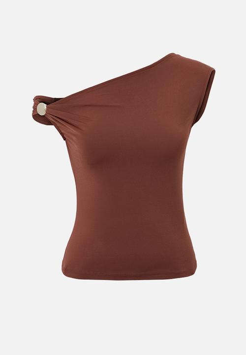 Trendyol - Metal accessory knitted blouse - brown