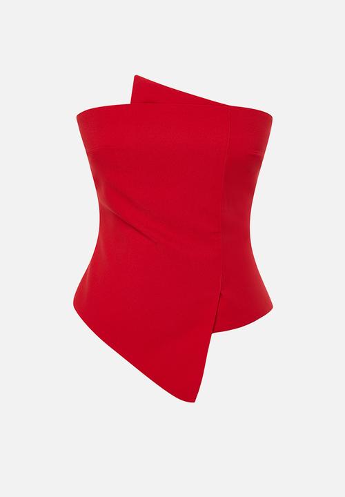Trendyol - Fitted woven bustier - red