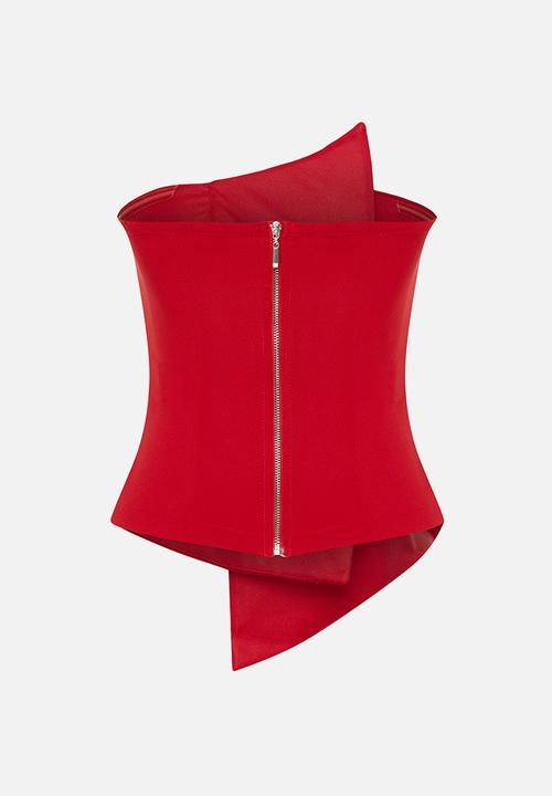 Trendyol - Fitted woven bustier - red