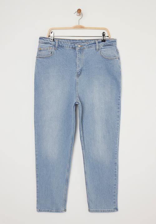 Trendyol - High waist comfort mom fit plus size jeans - light blue