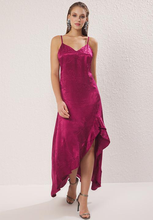 superbalist evening dresses Long Beaded Formal Dress with Strappy Back Royal Blue / 0