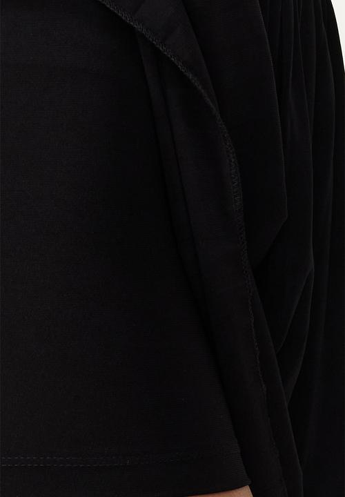 Trendyol - Regular Elastic Waist Pleated Stretchy Mini Skirt with Shorts - Black
