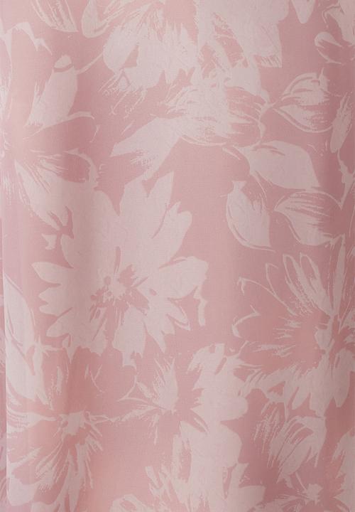 Trendyol - A-line Pattern Flared Lined Chiffon Maxi Woven Skirt - Light pink