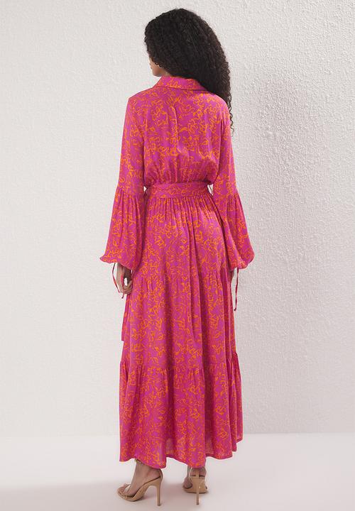 Trendyol - Floral Woven Viscose Dress - Pink