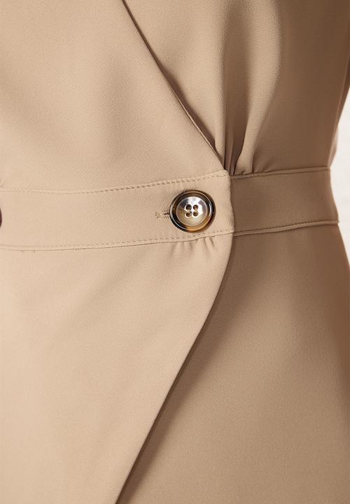 Trendyol - Button detail double breasted woven blouse - mink