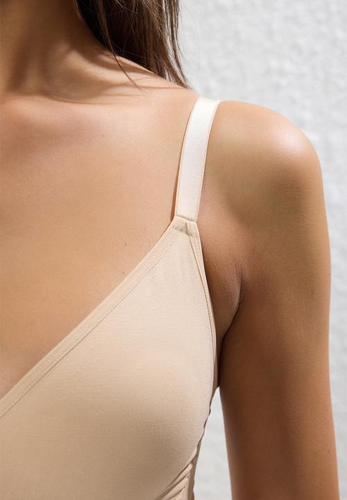 Trendyol - Seamless gatherer/shaper snap knitted bodysuit - brown