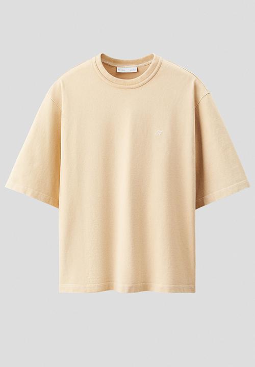 H&M - H&M Atelier: Boxy-style cotton t-shirt - beige