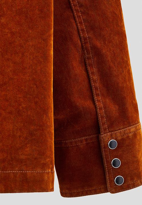 H&M - H&M Atelier: Brushed twill overshirt - burnt orange 