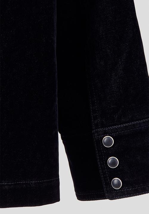 H&M - H&M Atelier: Brushed twill overshirt - black