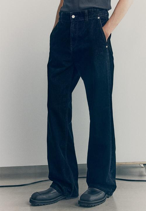 H&M - H&M Atelier: Cotton twill trousers - black