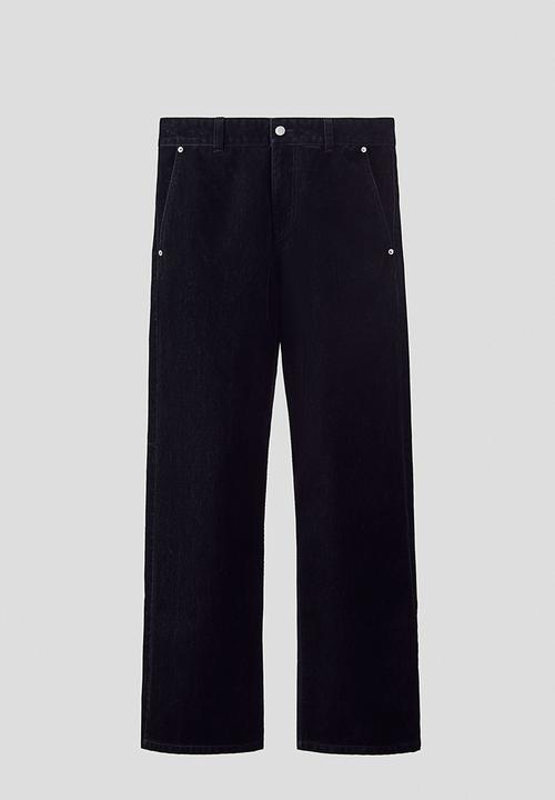 H&M - H&M Atelier: Cotton twill trousers - black