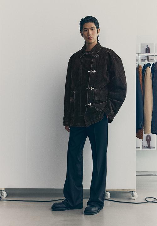 H&M - H&M Atelier: Brushed twill workwear jacket - brown