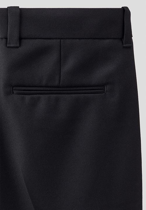 H&M - H&M Atelier: Wool-blend bootcut trousers - black