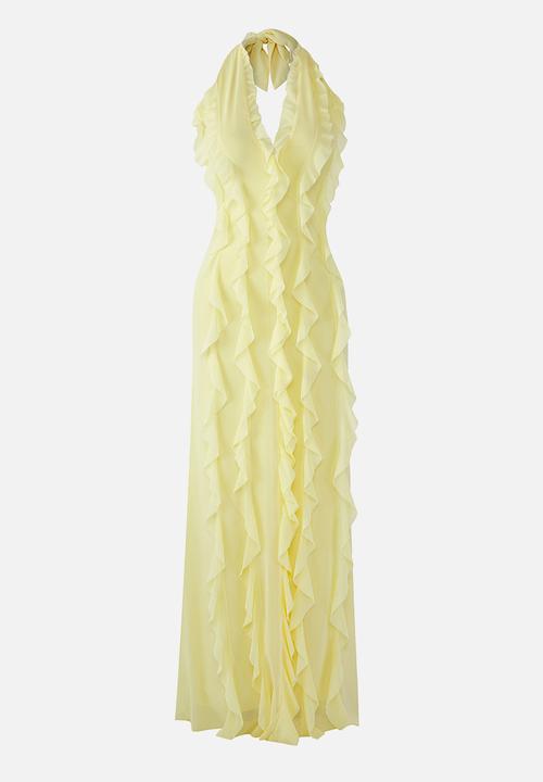 Trendyol - Edition Ruffled Lined Tulle Dress - Light yellow