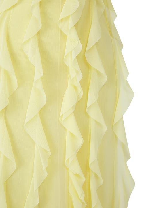 Trendyol - Edition Ruffled Lined Tulle Dress - Light yellow