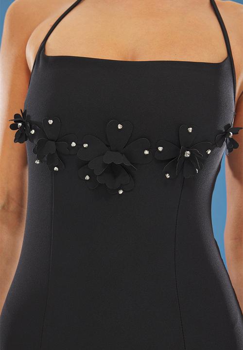 Trendyol - Bodycon Woven Maxi Evening Dress - Black
