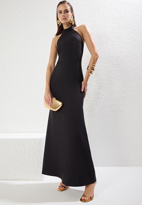 Trendyol - Fish Cut Woven Maxi Elegant Evening Dress - Black