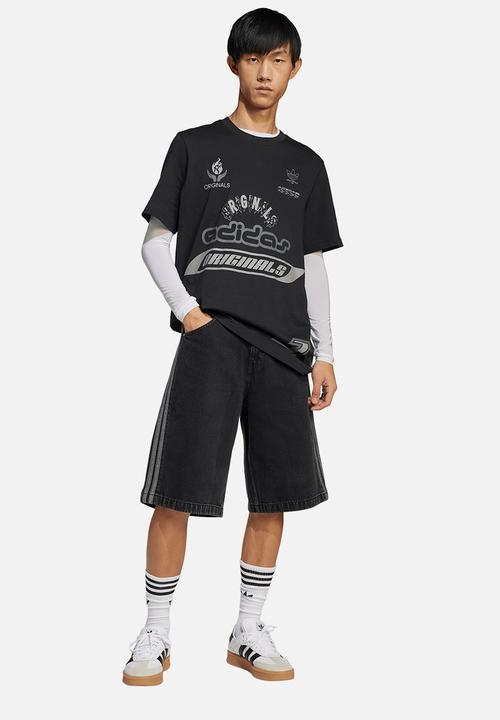 adidas Originals - Adicolor Denim Firebird Shorts - Black