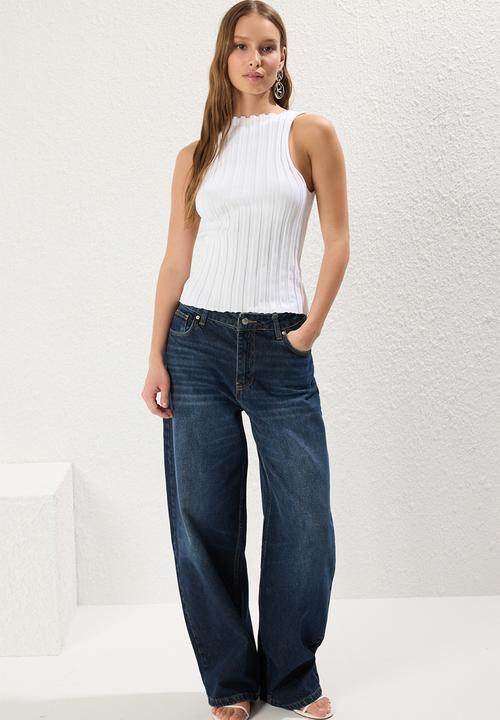 Trendyol - Premium yarn knitwear top- ecru