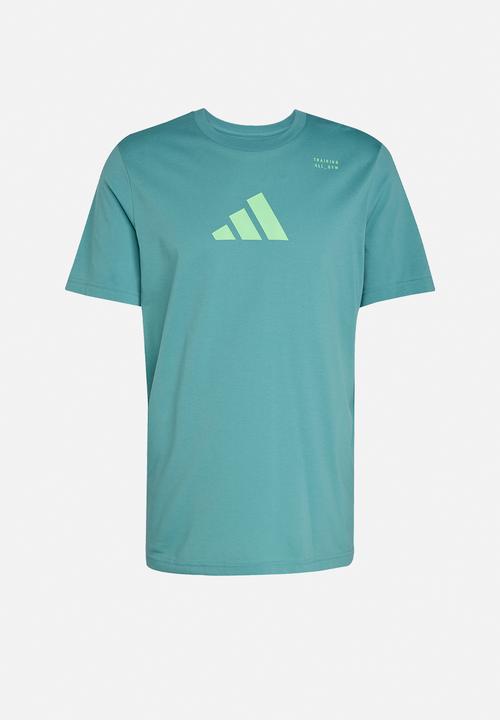 adidas Performance - CLIMACOOL Category Training Graphic Tee - Preloved teal